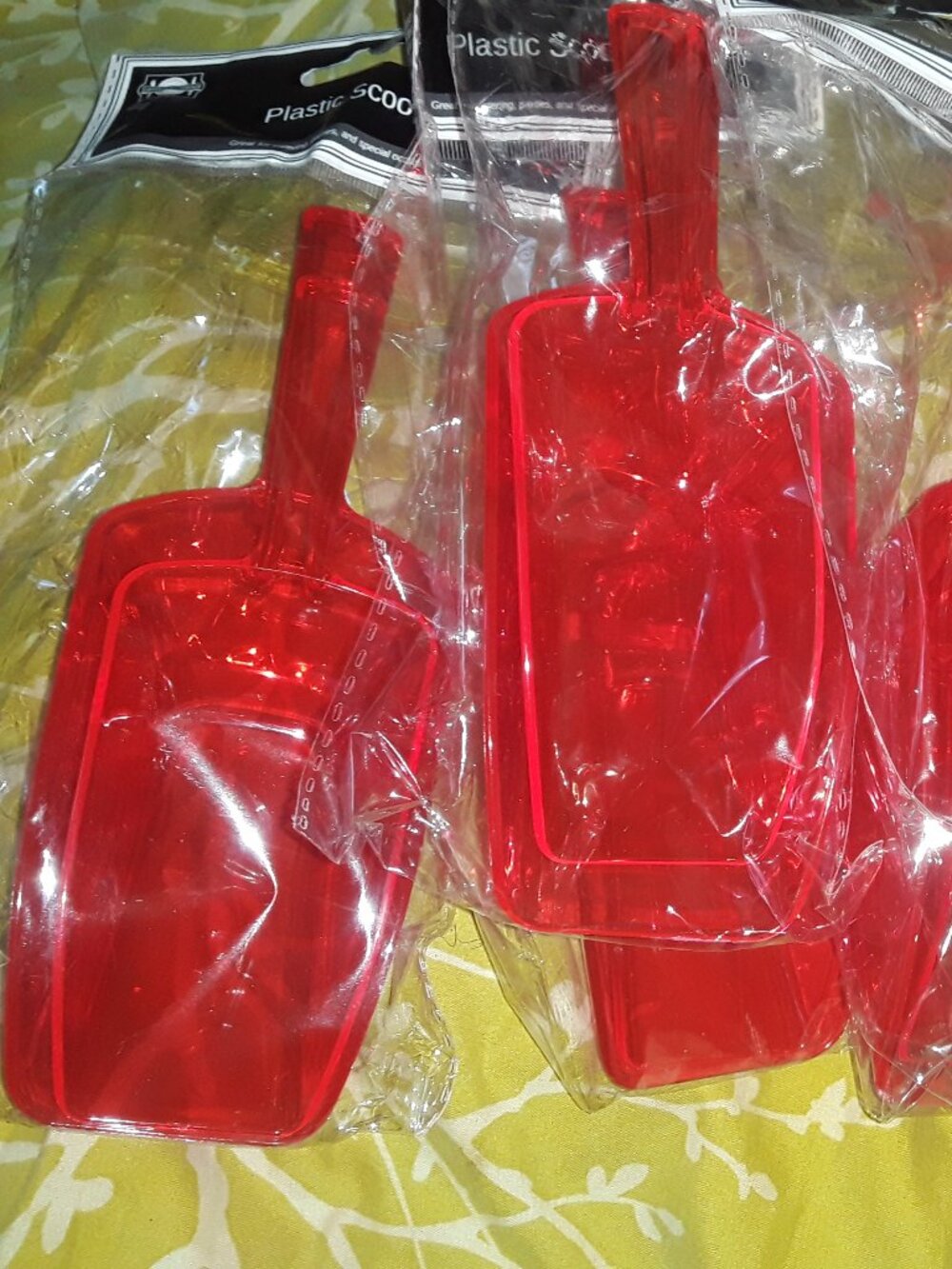 10 Red Plastic Scoops Catering, Events, Parties, Special Occasions